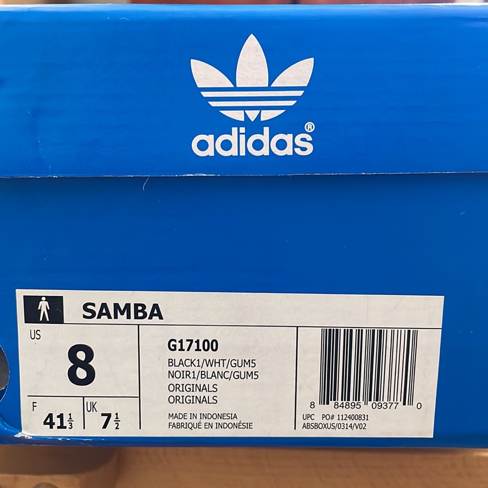 Adidas Samba Originals Shoes Black White G17100 8 - Picture 7 of 8